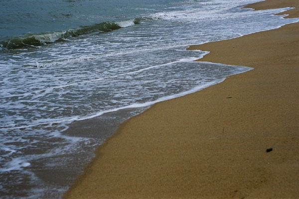 百道浜に寄せる白波