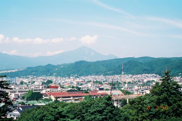 愛宕山から望む会津若松の街