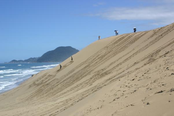 大砂丘と日本海の波/癒し憩い画像データベース