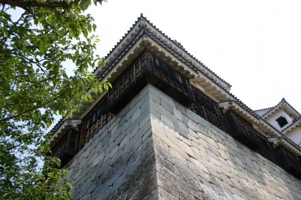 松山城、天守閣の石垣