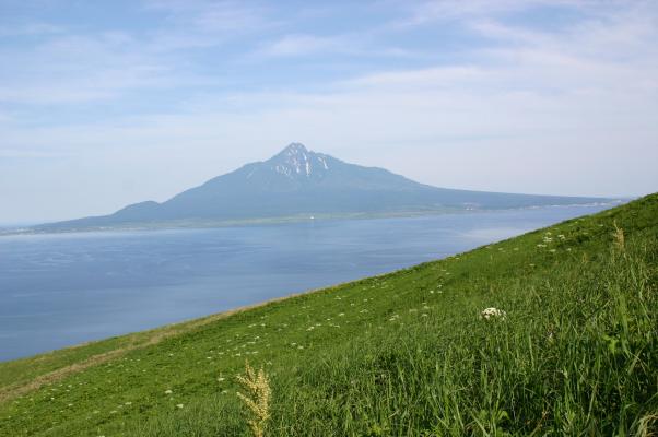 礼文島から望む利尻富士