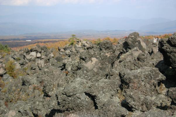 浅間山の溶岩台地
