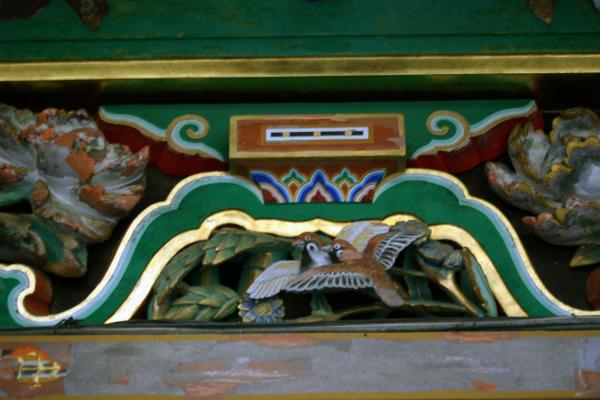 日光東照宮の「坂下門」裏の舞雀像