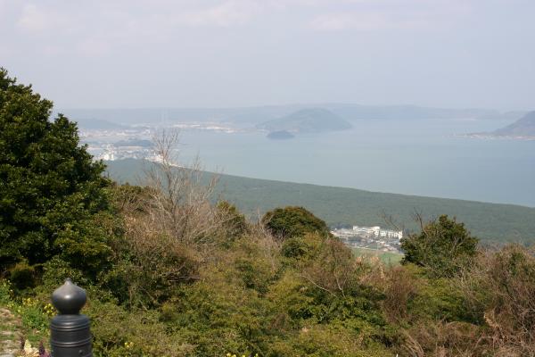 鏡山神社から見た唐津湾と虹の松原