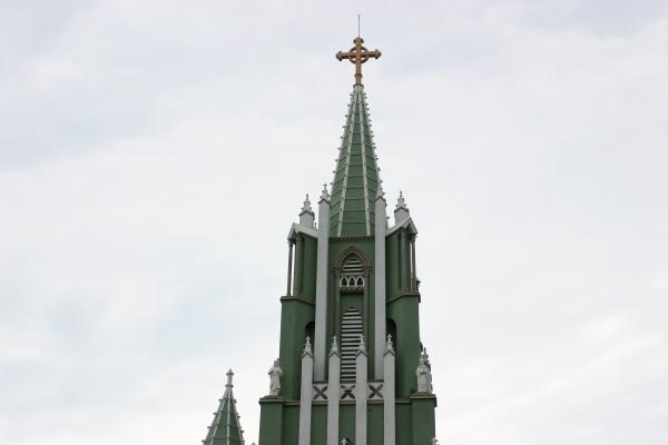 平戸、聖フランシスコザビエル記念教会の尖塔