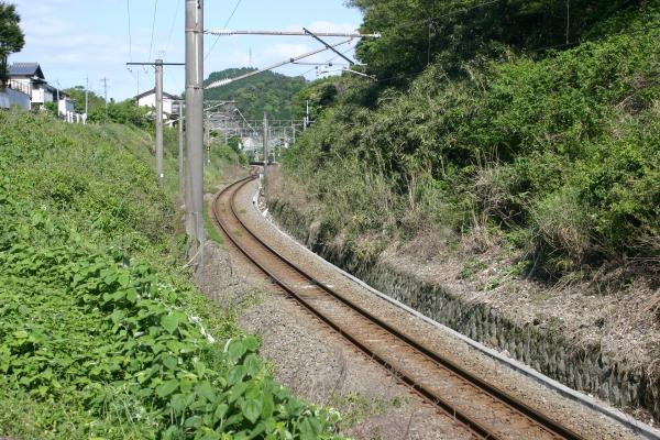 陶磁器の町、有田の町を通る鉄道