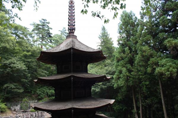 信州安楽寺の国宝「八角三重塔」