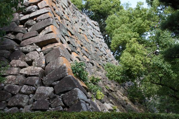 岡山城の「大納戸櫓台の石垣」
