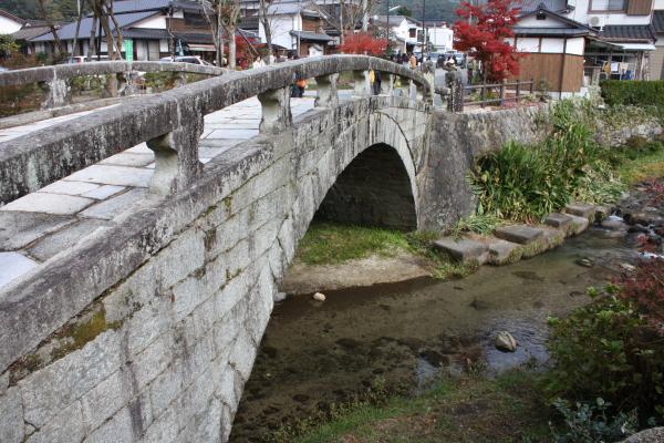 福岡「秋月目鏡橋」と野鳥川