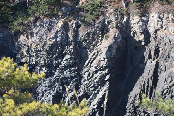 陸中・碁石海岸の「乱曝谷」の岩壁