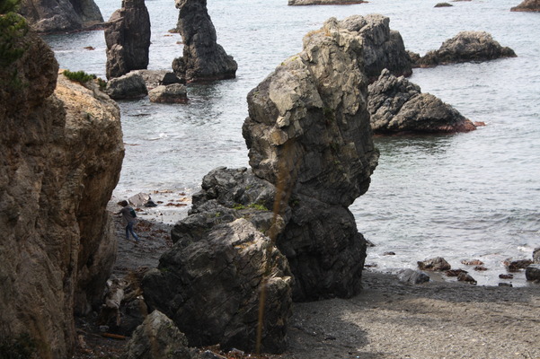 長門・青海島の海岸、「中の浦」の奇岩たち