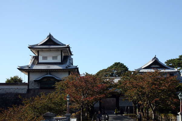 金沢城の石川門と二重櫓