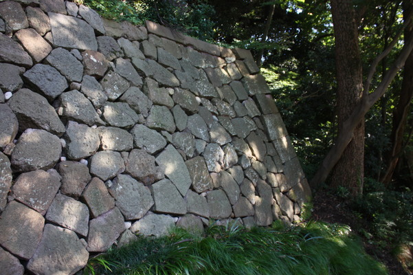 金沢城の「いもり坂」付近の石垣