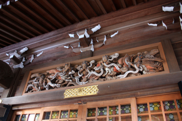 江ノ島・「泰安殿」の透かし彫り