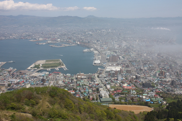 函館山から見た昼の函館港