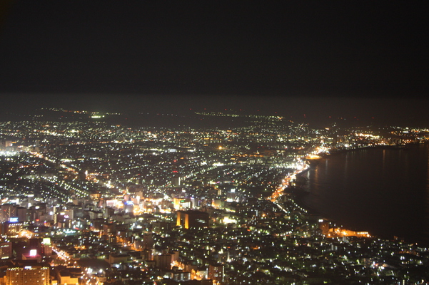 函館山から見た函館市街地の夜景