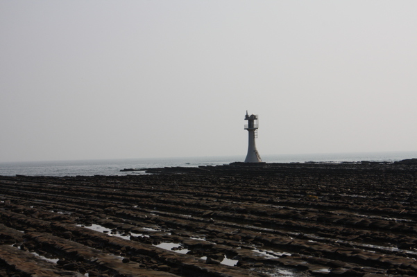 日向・青島の灯台と洗濯岩