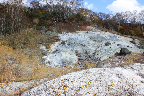 八甲田山麓の火山性岩肌/癒し憩い画像データベース