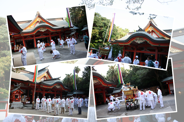 日南「青島神社」の夏祭り準備