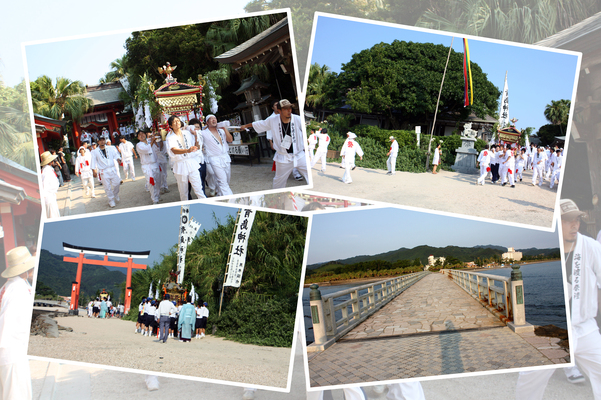 日南「青島神社」の夏祭り行列