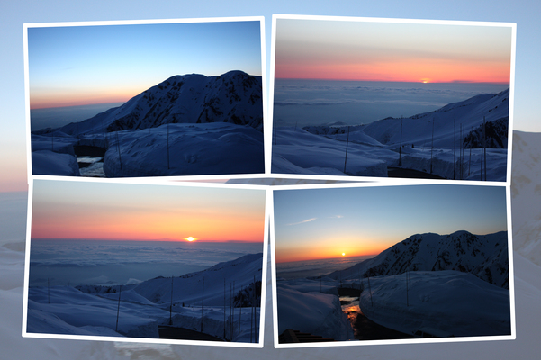 北アルプス・立山の雲海と夕景/癒し憩い画像データベース