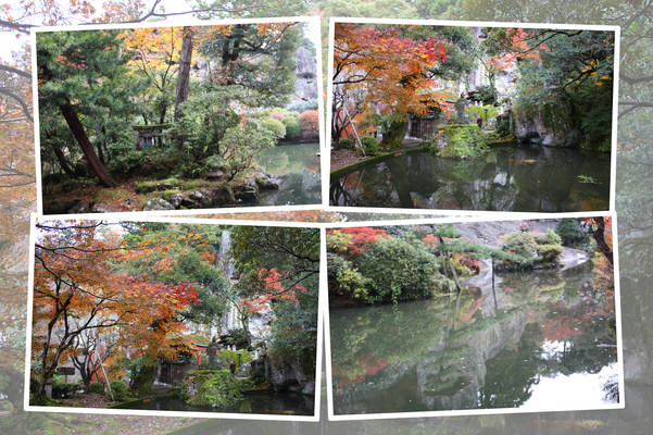 紅葉期の越前・那谷寺「奇岩遊仙境」の前池
