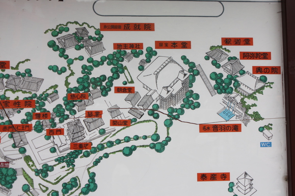 京都・清水寺の境内案内図