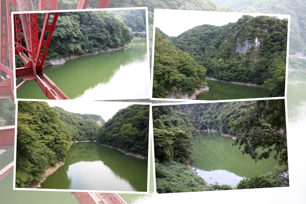深緑の帝釈峡「神龍湖」