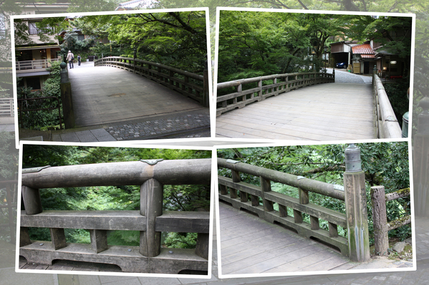 夏緑の山中温泉「こおろぎ橋」