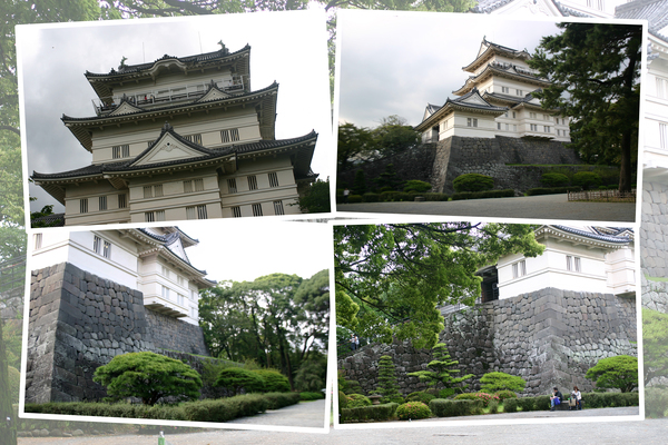 小田原城の天守閣と石垣