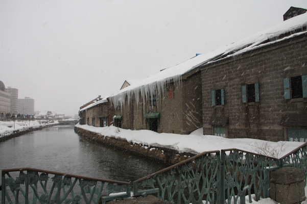 氷雪の小樽運河