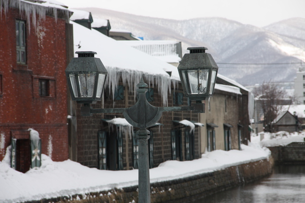 積雪の小樽運河
