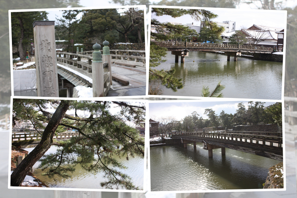 松江城の堀と橋