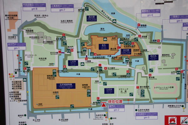 弘前城の案内図版