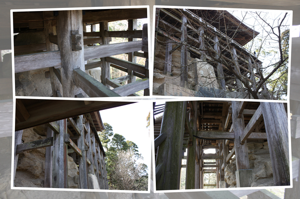 笠森寺「観音堂」の四方懸造りの木組み