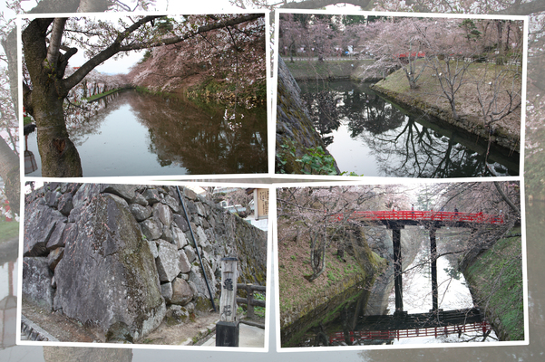 弘前城の濠と石垣