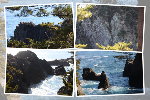 陸中海岸「碁石岬から見た千代島」
