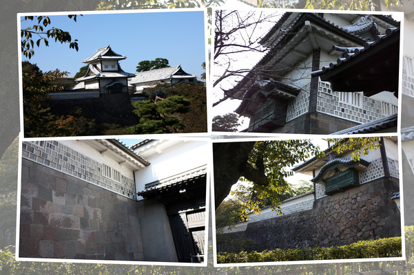 秋の金沢城「石川門」と周辺