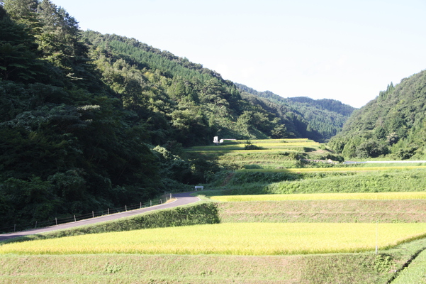 山間の里村と棚田/癒し憩い画像データベース