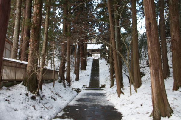 冬の信州「安楽寺」参道と山門