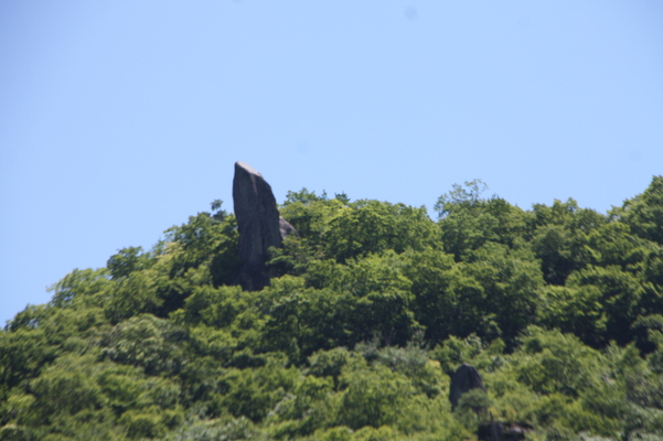 夏緑の深耶馬渓・一目八景「烏帽子岩」