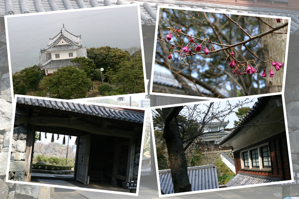 早春の長崎・平戸城の「櫓・櫓門」