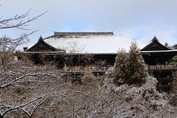 雪の清水寺「本堂舞台」