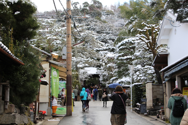 冬の銀閣寺「参道と門前町」