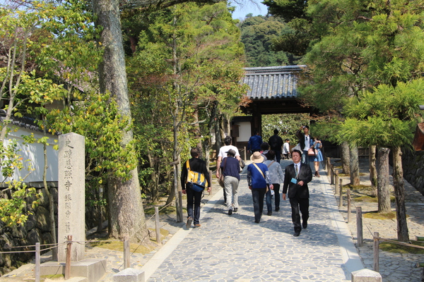 春の京都・銀閣寺「参道と山門」