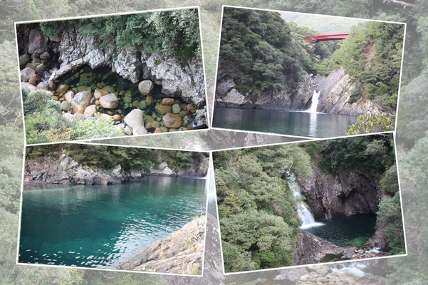 屋久島の「竜神の滝」と「トローキの滝」