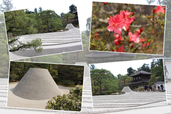 春の京都・銀閣寺「銀沙灘と向月台」