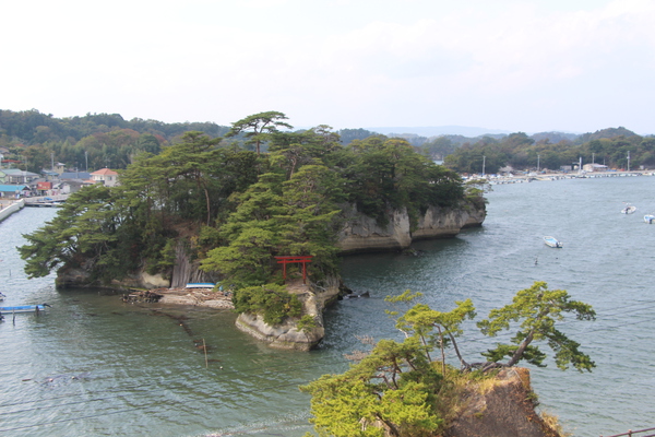 松島遊覧「小さな赤い鳥居を持った島」/癒し憩い画像データベース