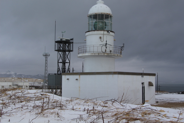 積雪期の襟裳岬灯台