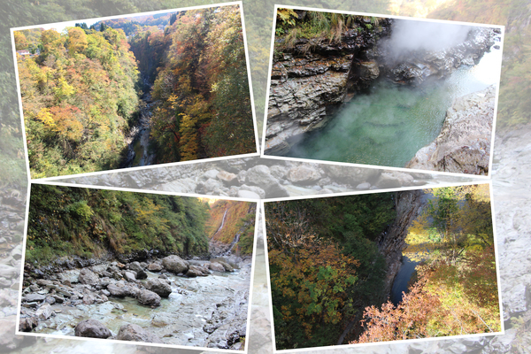 秋の小安峡「渓谷と渓流」